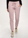 Спортивные брюки из ткани с начесом oodji для женщины (розовый), 16700030-25B/19014N/4B00N