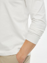 Поло из хлопка с длинным рукавом oodji для мужчины (белый), 5B501001M-2/51275/1200N