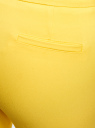 Брюки зауженные с декоративными молниями oodji для женщины (желтый), 11701033/35589/5100N