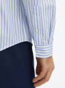 Рубашка из хлопка в полоску oodji для мужчины (синий), 3B110034M-2/33081/1070S