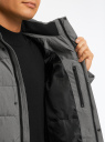 Куртка удлиненная с капюшоном oodji для Мужчины (серый), 1L113003M-1/50813/2300M