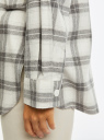 Рубашка фланелевая с нагрудными карманами oodji для женщины (слоновая кость), 13L11035/51026N/3023C