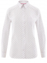Рубашка базовая из хлопка oodji для женщины (белый), 13K03007B/26357/1029G