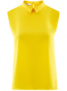 Топ базовый из струящейся ткани oodji для женщины (желтый), 14911006B/43414/5100N