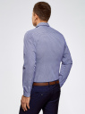 Рубашка хлопковая в мелкую графику oodji для мужчины (синий), 3L110309M/44425N/1079G