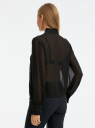 Блузка прямого силуэта с кружевом oodji для Женщины (черный), 11411244/17358/2900N