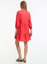 Платье ярусное из смесового льна oodji для Женщины (розовый), 12C11012/16009/4300N