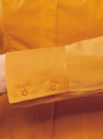Рубашка хлопковая прилегающего силуэта oodji для женщины (желтый), 21407048/42853/5200N
