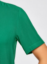 Блузка вискозная с короткими рукавами oodji для Женщины (зеленый), 11411137B/14897/6E02N