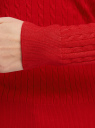 Джемпер фактурный приталенного силуэта oodji для женщины (красный), 63812672/33506/4500N