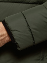 Куртка стеганая с капюшоном oodji для мужчины (зеленый), 1B112027M/33743/6600N