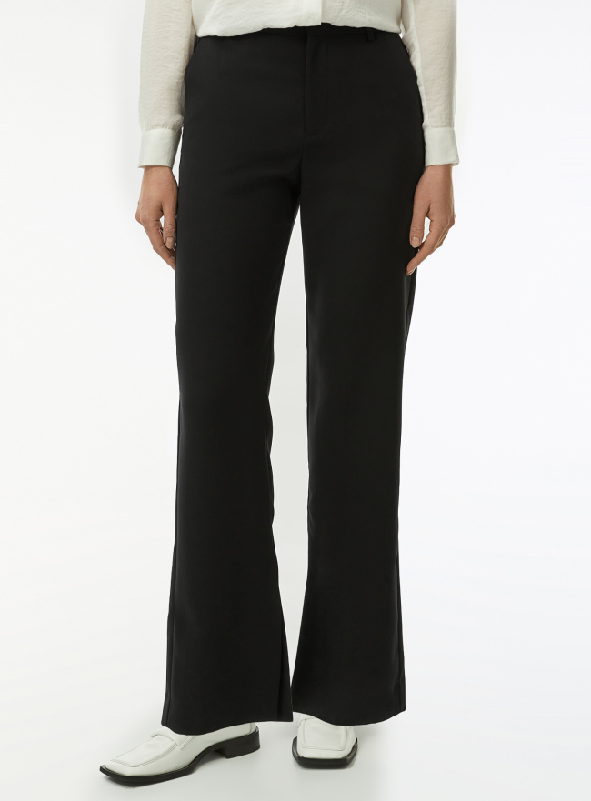 Брюки широкие с разрезами oodji для Женщины (черный) Брюки широкие с разрезами oodji для Женщины (черный), 11701063/31342/2900N