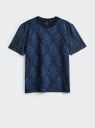 Футболка хлопковая с принтом oodji для Мужчины (синий), 5L641011I-6/46154/7979E