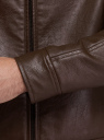 Куртка из искусственной кожи в байкерском стиле oodji для Мужчины (коричневый), 1L521001M/49353/3900N