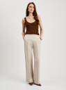 Брюки льняные широкие oodji для Женщины (серый), 11702078-3/53088/3300N