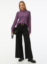 Джемпер вязаный oodji для Женщины (фиолетовый) Джемпер вязаный oodji для Женщины (фиолетовый), 63805361/48870/8300N