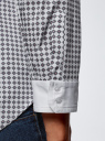 Рубашка хлопковая с нагрудными карманами oodji для женщины (серый), 13K03008/26357/1054G