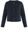 Куртка на молнии с декоративной отделкой oodji для Женщины (синий), 10304034-1/45366/7900N