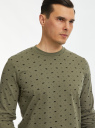Лонгслив принтованный из хлопка oodji для Мужчины (зеленый) Лонгслив принтованный из хлопка oodji для Мужчины (зеленый), 5L522103I-20/49311N/6629G