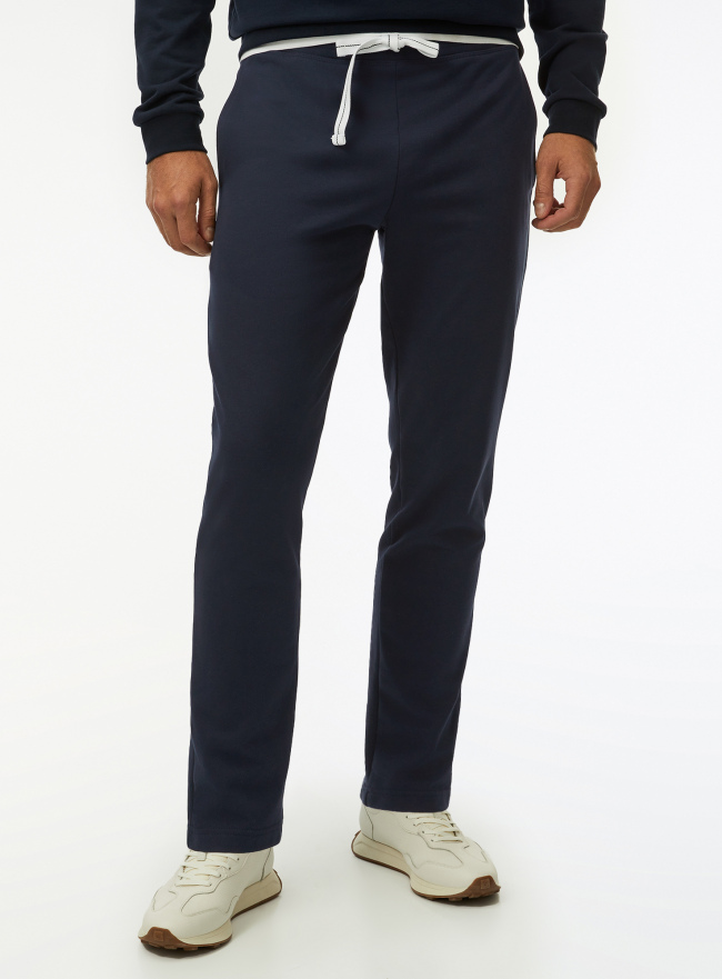 Брюки базовые из хлопка oodji для Мужчины (синий) Брюки базовые из хлопка oodji для Мужчины (синий), 5B230001M/48944N/7903N