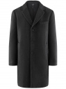 Пальто однобортное на пуговицах oodji для мужчины (черный), 1L312009M-1/50232N/2925M