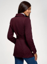 Пальто жаккардовое укороченное oodji для Женщины (фиолетовый), 10104041-1/33289/8800N