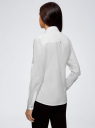 Рубашка хлопковая с вышивкой oodji для женщины (белый), 13K11008-1/43609/1000N
