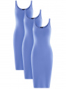 Платье-майка (комплект из 3 штук) oodji для женщины (синий), 14015007T3/47420/7502N
