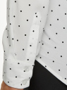 Блузка прямого силуэта с нагрудным карманом oodji для женщины (белый), 11411134-1B/46123/1229D