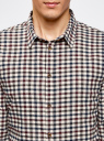 Рубашка в клетку прямого силуэта oodji для Мужчины (разноцветный), 3L310155M/44527N/1279C