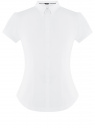 Рубашка хлопковая с коротким рукавом oodji для Женщины (белый), 13K01004-1B/14885/1000N