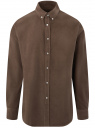 Рубашка из вельвета с длинным рукавом oodji для Мужчины (коричневый), 3L310203M/49391/3700N