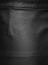 Юбка-колокол из искусственной кожи oodji для женщины (черный), 28H00002B/42008/2900N