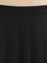 Юбка мини в складку oodji для женщины (черный), 11606046/18600/2900N