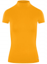 Водолазка приталенная с коротким рукавом oodji для женщины (желтый), 15E11023/49998/5200N