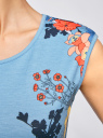 Платье трикотажное облегающего силуэта oodji для Женщины (синий), 14008014-4M/45396/7045F