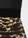 Платье двухслойное с асимметричным низом oodji для женщины (черный), 11902119-2/31266/2933A