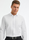 Рубашка классическая из фактурной ткани oodji для Мужчина (белый), 3B110017M-7/50982N/1000N