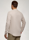 Рубашка прямого силуэта изо льна oodji для мужчины (бежевый), 3B320002M-1/49987N/3300N