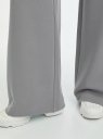 Брюки широкие с высокой талией oodji для женщины (серый), 18600061/49735/2301N