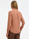 Блузка базовая из вискозы oodji для Женщины (коричневый), 11411136B/26346/3701N