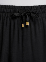 Брюки вискозные с завязками oodji для женщины (черный), 13F09001/26346/2900N