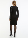 Платье с отделкой из искусственной кожи oodji для Женщины (черный), 14001143-6B/46944/2900N