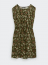 Платье вискозное с коротким рукавом oodji для Женщины (зеленый) Платье вискозное с коротким рукавом oodji для Женщины (зеленый), 11910073-8B/26346/6866F