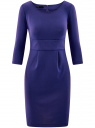 Платье трикотажное с рукавом 3/4 oodji для женщины (фиолетовый), 24001048-1/16564/7500N