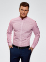 Рубашка принтованная из хлопка oodji для мужчины (розовый), 3B110027M/19370N/1045G