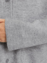 Кардиган свободного силуэта с карманами oodji для Женщины (серый), 63207211/51071/2300M
