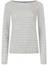 Лонгслив из хлопка в полоску oodji для Женщины (серый), 24201007-24B/46147/2312S