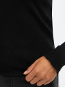 Футболка с длинным рукавом в рубчик oodji для женщины (черный), 14211018-1/50084/2900N