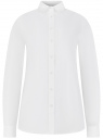 Рубашка базовая приталенного силуэта oodji для женщины (белый), 13K03020/42785/1000N
